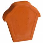 Fronton pour faitiere ondulee a emboitement universelle terre cuite Vieilli masse - long. 30 cm x larg. 30 cm