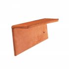 Rive individuelle gauche terre cuite Plate 16x24 Ambre