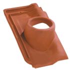 Tuile a douille terre cuite Panne H2 Vieilli masse - long. 43,2 cm x larg. 25,7 cm