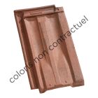 Tuile de ventilation terre cuite Standard 14 Vieilli masse - long. 43 cm x larg. 23,5 cm