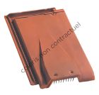 Tuile de ventilation terre cuite HP10 Flamme Rustique - long. 46 cm x larg. 30,6 cm