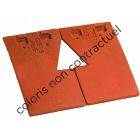 Tuile terre cuite Jura 10 Rouge - long. 45,5 cm x larg. 31,5 cm