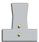 Poutrelle en beton GF 112 - long. 1,1 m x larg. 10 cm x haut. 12 cm