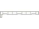 Appui de fenetre PVC STONOSIL blanc signalisation - long. 60 cm x larg. 25 cm x ep. 2 cm