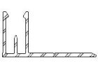 Profile de finition en alu pour lame de terrasse longueur 3 ml noir 12