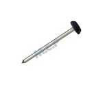 Pointes tete plate plastique annele gris anthracite RAL 7016 - long. 60 mm x diam. 13 mm - Boite de 100