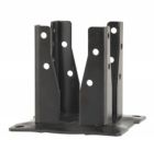 Pied de poteau carre noir sur platine AG527PN