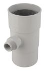 RECUPERATEUR EAUX PLUVIALES FACONNE POUR TUBE DESCENTE DIAMETRE 100 GRIS GOUT - REPF100