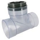 TE VISITE DE CHUTE EAU PLUVIALE SIPHOIDE FEMELLE/FEMELLE D160 TRANSP  - AKG2ZTR