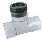 TE VISITE DE CHUTE EAU PLUVIALE SIPHOIDE FEMELLE/FEMELLE DIAMETRE 75 TRANSP  - AKG2PTR