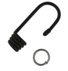 Crochet acier plastifie avec clips pour sandow x 2