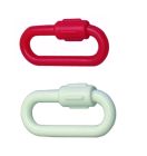 Maillon a visser plastique - 1 blanc / 1 rouge