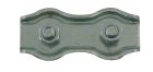 Serre-cable plat 2 boulons acier zingue x 2