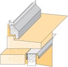 Bavette sous appui aluminium avec retour de fixation pour isolant 120mm - long. 3m