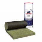 Matelas de laine de verre revetu sur une face d'un voile de verre noir MRV 40 noir long, 18m x larg, 1,2m x ep, 30mm R = 0,75