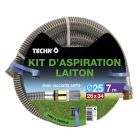 Kit aspiration tout laiton / D.25 mm / 7m / 26x34 / Crepine Laiton pour pompe d'aspiration.