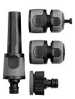 Kit d'arrosage complet de 5 pieces avec Raccords, Nez de robinet, Adaptateur et lance,diametre 15 mm