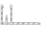 Profilé de finition en alu pour lame de terrasse longueur 3 ml noir 12