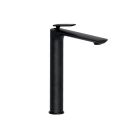 Mitigeur lavabo haut avec vidage Up&Down CHROMÉ NOIR BROSSÉ