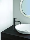 lavabo triverde haut chrome noir brosse + vidage laiton up&down