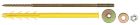 CHEV. POUR ACCESSOIRES  ITE 10 X 280 M8 Sachet de 2 - Cheville universelle en nylon - diam. 10 mm x long. 280 mm - Sachet de 2