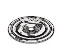 Rondelle Ø 40 mm nervuree galvanisee