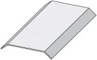 Couvre joint plat aluminium brut à coller développé 80mm lg. 200cm