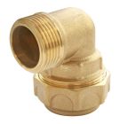 Coude laiton pour PE Ø25 - Mâle 20/27 - Serrage extérieur