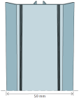 Couvre-joint de dilatation à clipser plat clips réf 4026 Anodisé - long. 3,00m x diam. 50mm