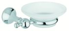 porte savon en verre depoli regency mural chrome