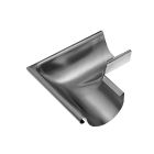 Equerre demi-ronde 25B14 exterieure emboutie sans pince - zinc - CLASSIC naturel