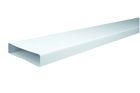 Tube rectangulaire plat 1,5 m - Pour réseau équivalent Ø 80 ou 100 mm - 55 x 110 mâle
