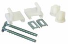 Fixation d'abattant WC 2 plaques métal, 2 écrous, 2 glissières, longueur 75mm