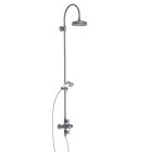 colonne de douche chambord retro thermostatique complete metal brosse