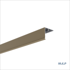 Couvercle Angle Alu mâle 50x50 en 3ml Taupe