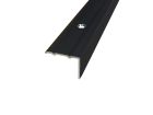 NEZ DE MARCHE EQUERRE ALU PERCE ANODISE NOIR 24.5 X 18MM L.1500MM