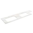 Plan de toilette Deux profondeurs différentes, de 2001 jusqu´à 2400 , avec ou sans usinage MARBRE BLANC 2001 - 2400 x 12 x 460 mm