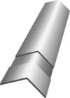 FAITIERE ANGULAIRE BORDS PLATS 120x20 CM 136° ANTHRACITE - FIBRE CIMENT ETERNIT