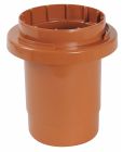 ADAPTATEUR  DOUILLE TOIT TUILE DIAMETRE 125 TERRACOTTA  - ATD12T