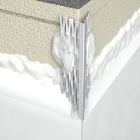 PROFIL D'ANGLE INTERIEUR EN ACIER GALVANISE DEPLOYE POUR ENDUIT DE 12 MM - LONGUEUR 2500 MM
