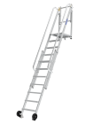 Échelle d'accès dalle en aluminium 8+7 échelons - haut. 2,9m - Echelle d'accès dalle