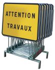 PANNEAUX TEMPORAIRES SUPPORTS - RACK A PANNEAUX    10 PIECES