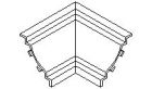 Coin interieur pour planche de rive P155 blanc signalisation 3
