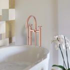MELANGEUR BAIN DOUCHE SUR PIED CROSS ROAD OR ROSE BROSSE