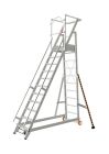 Escalier aluminium de rayonnage 11 échelons - haut. 4,4m - Escalier mobile