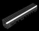 Caniveau avec grille et cornière acier galvanisé - long. 1m x larg. 130mm - classe C250