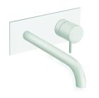 lavabo mural triverde avec plaque bec 22.5 cm white mat ex tv27851