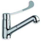 Mitigeur de lavabo CLINIC poignée souple avec douchette - chromé