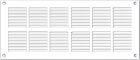 GRILLE RECTANGULAIRE EXTRA-PLATE 254X110 S/M BLANCHE