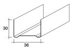Rail 36 - long. 3 m x larg. 36 mm